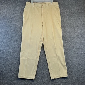 Orvis Pants Men 36 Beige Straight Relaxed Flat Front Chino Preppy - Picture 1 of 11