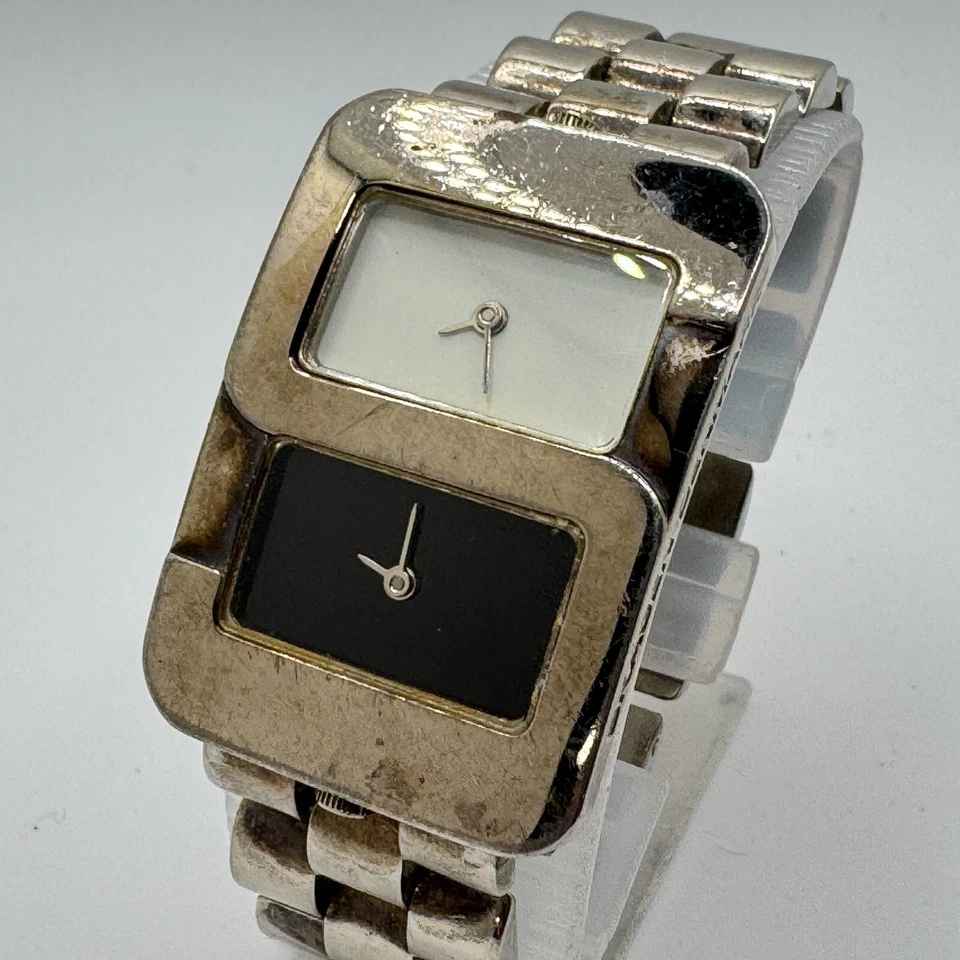Skagen Quartz Watch 80USC Unisex Dual Movements Rectangle ~ For Parts Repair - Image 1 of 4