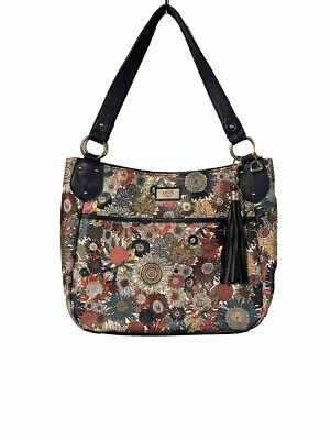 Gigi Hill Los Angeles Large Shoulder Bag Purse Tote Floral - Image 1 of 4