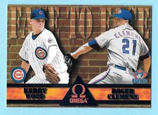 1998 Pacific Omega Face to Face #4 Kerry Wood/Roger Clemens Cubs/Blue Jays