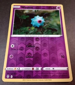 Pokemon Evolving Skies Woobat Reverse Holo Common Card 068/203 NM - Picture 1 of 1