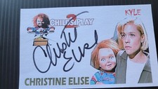 "CHILD'S PLAY 2" CHRISTINE ELISE AUTOGRAPH 3X5 INDEX CARD