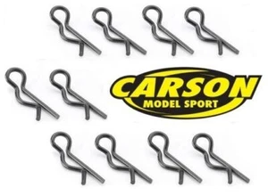 CARSON KAROSSERIE SPLINTE KLAMMERN 20MM SCHWARZ FÜR XRAY # 500908059 - Bild 1 von 1