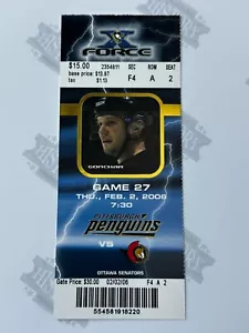 2006 Senators at Pittsburgh Penguins Ticket 2/2/06 Alfredsson 2G Crosby Rookie - Picture 1 of 1