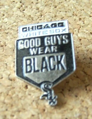 Chicago White Sox Good Guys Wear Black lapel pin c37222 - Image 1 of 4