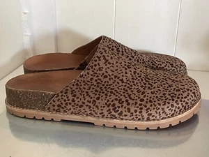 Madewell The Layne Clog Maultier Wadenhaar Gepard Druck Leder Slipper Größe 8 - Bild 1 von 8