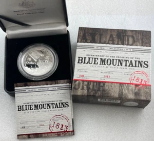 2013 Bicentenary of the Crossing of the Blue Mountains $10 999 Silver Proof Coin - Imagen 1 de 10