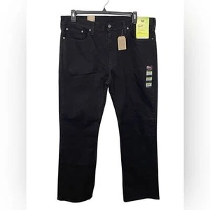 NWT Levi's 527 Slim Bootcut Black Jeans Men’s Size 38x34 Denim - Picture 1 of 9