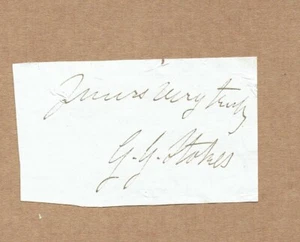 Sir George Stokes, Irish English mathematician & physicist. Rare autograph - Picture 1 of 1