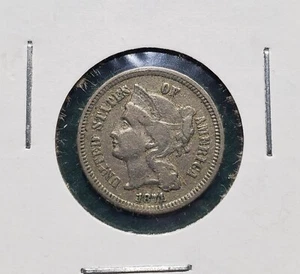 1871 three cent piece - Picture 1 of 2
