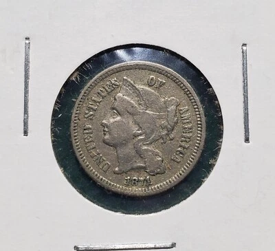 1871 three cent piece - Image 1 of 2