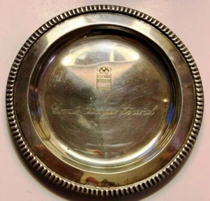 Olympische Spiele SPANIEN ESPANA ESPANOL OLYMPISCHES KOMITEE versilbert TELLER SCHÖN!!! - Bild 1 von 4