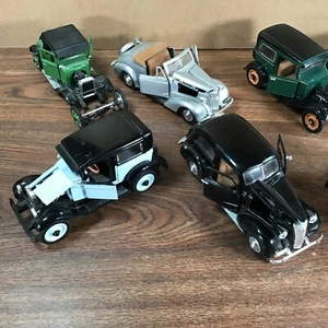 8 Diecast 1915-1920s-1930s Chevys Doors-Trundle Seat-Hood Opens-Rubber Tires Vtg - Picture 1 of 24