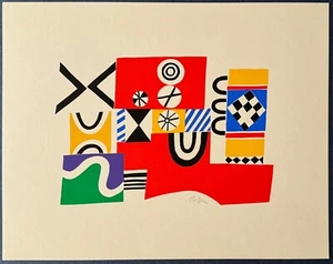 Hans Hermann Steffens, serigrafia a colori, 1971, firmata a mano - Foto 1 di 1