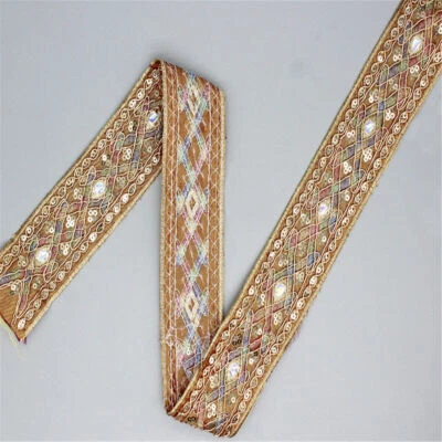 1Yd Embroidery Floral White Cotton Lace Trim Ribbon Wedding Sewing Craft - Image 1 of 4