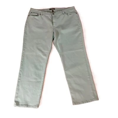 Lauren Ralph Lauren Aqua Womens Five Pocket Button Fly Jeans Size 20W - Image 1 of 4