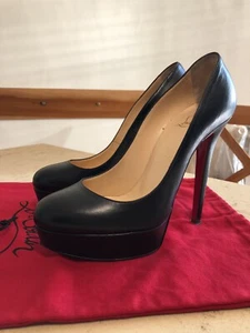 Christian Louboutin BIANCA Plataform 140MM in pelle di colore nero. ORIGINALI!!! - Foto 1 di 11