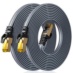 Cable Ethernet Cat 8 10 pies paquete de 2, 40 Gbps 2000 Mhz alta velocidad Cat8 red LAN Pa - Imagen 1 de 12