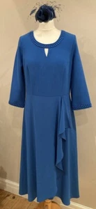 Vestido Lizabella talla 10 azul azulado monocromo madre de la novia conjunto de boda - Imagen 1 de 7
