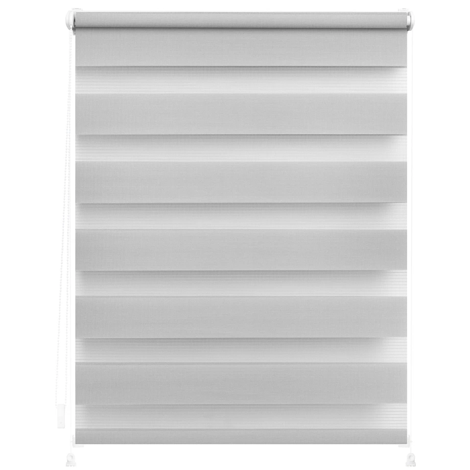 Lichtblick Duo-Rollo Klemmfix ohne Bohren verspannt 70x150 Grau B-Ware