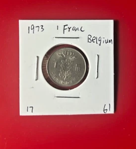 1973 1 FR BELGIUM COIN - NICE WORLD COIN !!! - Picture 1 of 2