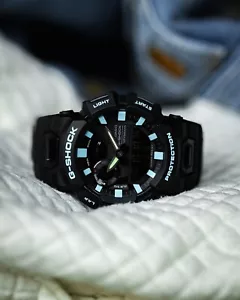 Orologio Casio G-Shock Sky Blue G-SQUAD GBA 900 Bluetooth dipinto a mano mod qualità - Foto 1 di 5