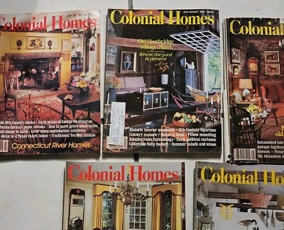 Colonial Homes Magazine Mixed Lot Of 5 1982-1985 80s Vintage Condition Varries - Image 1 of 4