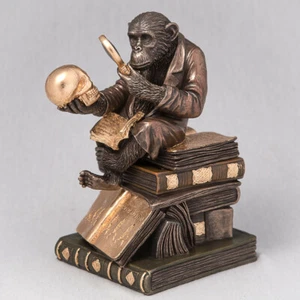 Jewelry Box Veronese The Darwin's Monkey Resin Figurine Statue 7" MADE IN ITALY - Picture 1 of 1