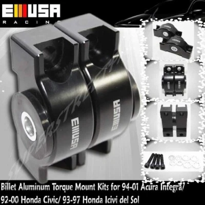 EMUSA Billet Engine Torque Mount fit 92-00 Civic93-97 Civic del Sol94-20 Integra - Image 1 of 4