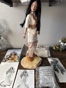 Vintage Indianer Braut der Plains Puppe Danbury neuwertig 2003 von K. Scott. - Bild 1 von 20