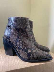 Country Road womens leather boots booties snakeskin print 38 - Picture 1 of 5