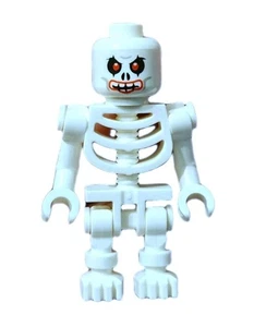 NEW LEGO® White Scary Skeleton Minifig with Red Eyes - Picture 1 of 1