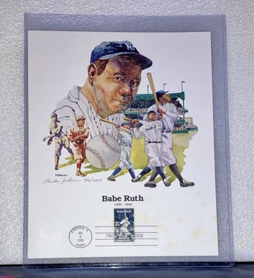 Babe Ruth 1983 Fulkerson Signed First Day Of Issue 846/2000 Stamp Cover - Image 1 of 2