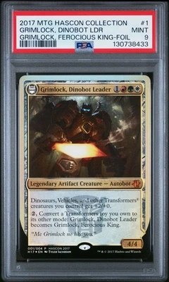 MTG - Hascon 2017 Promo - Grimlock, Dinobot Leader   Ferocious King #1 - PSA 9 - Image 1 of 2