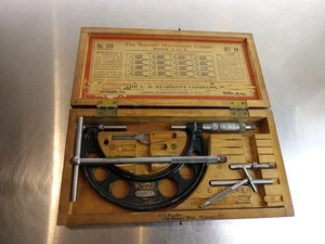 Vtg Starrett No. 224 Set B Micrometer Caliper - Picture 1 of 5