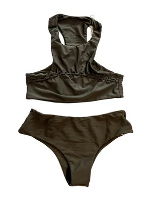 Mikoh High Neck Bikini in Olive - Image 1 of 4