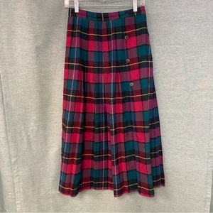 Maxi falda plisada de lana rosa y azul Allen Solly - Imagen 1 de 16