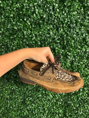 Mocasines de cuero con estampado de guepardo Twisted X para mujer talla 5,5 M Foto 1 de 4