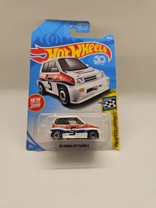 2018 HOT WHEELS SPEED GRAPHICS WHITE '85 HONDA CITY TURBO II 68/365 - Bild 1 von 2