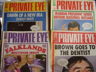 JOB LOT X 20 VINTAGE PRIVATE EYE SATIRICAL MAGS IRAN BROWN FALKLANDS HEATHROW - Image 1 of 4