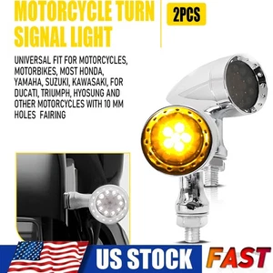 Luz intermitente LED cromada para motocicleta para Harley Sportster XL 1200 883 - Imagen 1 de 13