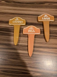 Place & Time Terra Cotta Herb Picks Set of 3 - Picture 1 of 4