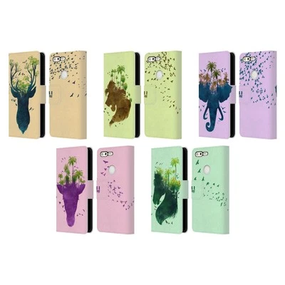 FUNDA BILLETERA LIBRO CUERO SILUETA FAUNA HEAD CASE DESIGNS PARA TELÉFONOS GOOGLE Foto 1 de 4