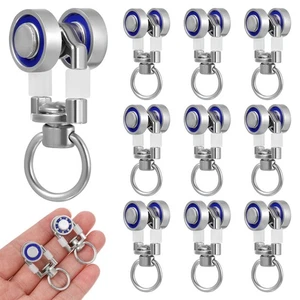 10 Pcs Metal Bearing Roller Curtain Rail Gliders Track Sliding Pulley - Picture 1 of 11