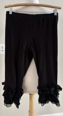 Leggings de cabaret Effie’s Heart Knickers Capris negro con volantes pierna para mujer L Foto 1 de 4