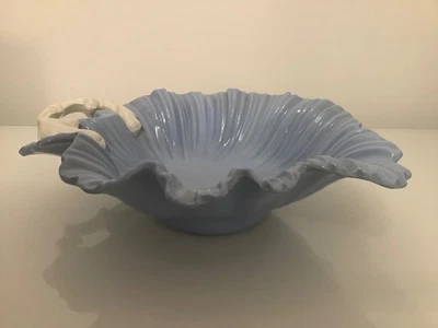 Vintage Falcon Ware Blue Leaf Dish/Bowl #1748. Excellent Condition. Like Sylvac - Image 1 of 4