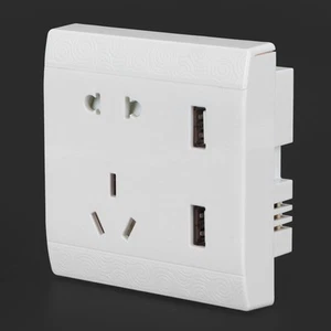 Prise Murale Multifonctionnelle Avec 2 Ports USB 13A Pour Le Bureau à - Afbeelding 1 van 12