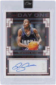 Ray Allen Bucks Signed 2023-24 Panini One & One Red Day One #DAY-RAY #18/25 Card - Picture 1 of 2