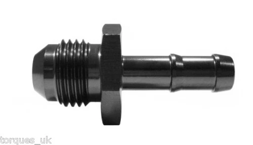 AN -6 (AN6) Male To 7- 8mm Hose Barbed Fitting in Black - Image 1 of 1