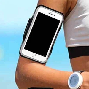 FASCIA BRACCIALE SPORTIVO PORTA CELLULARE DA CORSA CHIUSURA STRAPPO IMPERMEABILE - Zdjęcie 1 z 6